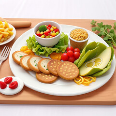 Sticker - 3D Style Arrange some food on a plate