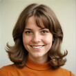 1970s style portrait of a young woman