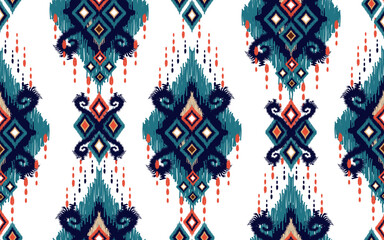 Ikat geometric folklore ornament. Tribal ethnic vector texture. 
Seamless striped pattern in Aztec style. Figure tribal embroidery. 
Indian, Scandinavian, Gyp
sy, Mexican, folk pattern.
