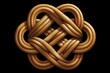 Illustration of trefoil knot. Generative AI