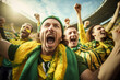 © Pavel - football fans at the stadium, a jubilant assembly, chanting in unison