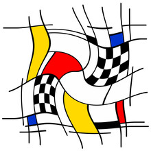 Tableau Abstrait D'un Circuit De Course Automobile