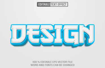 Aufkleber - Design editable text effect 3d style template 