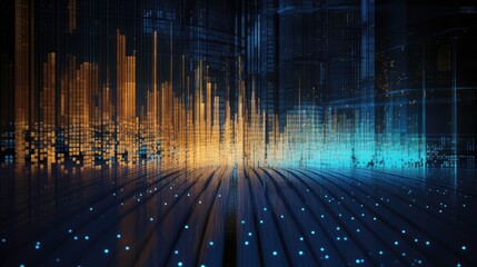 Wall Mural - Big Data Analytics  Futuristic Background for Uncovering Trends and Patterns.