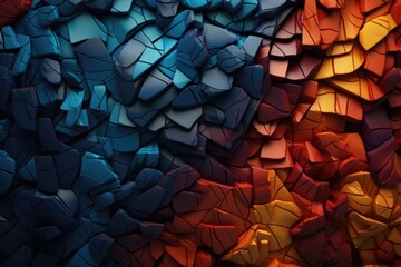 Aufkleber - A close-up view of various fragments of broken glass. This image can be used to depict themes of destruction, accidents, safety hazards, or even artistic concepts.