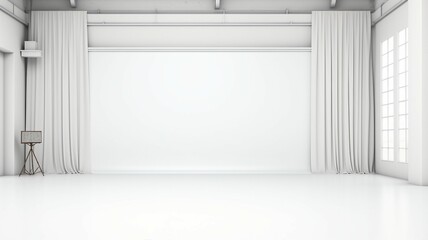 Poster - A clean, white studio backdrop, perfect for showcasing products