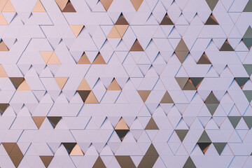 Poster - Creative geometric triangles background. Landing page concept. 3D Rendering.