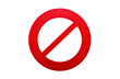 prohibition sign or stop sign png illustration isolated on transparent background