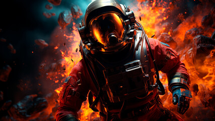 Wall Mural - astronaut with space suit