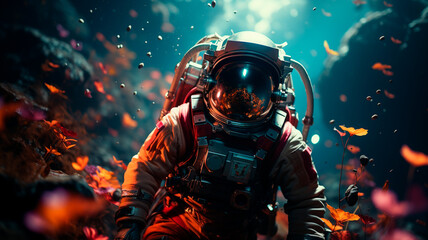 Wall Mural - astronaut with space suit