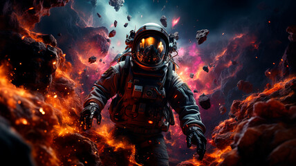Wall Mural - astronaut with space suit