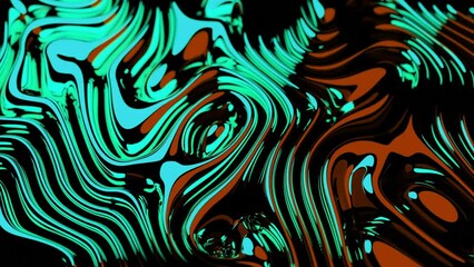 Poster - Green abstract animated background. Design. Liquid sticky texture.