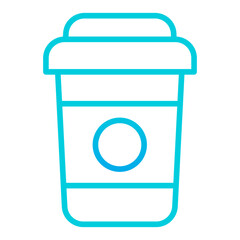 Wall Mural - Outline gradient Coffee icon