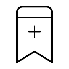 Poster - Outline Add Bookmark icon