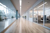 Fototapeta Do przedpokoju - modern minimalistic clean corporate professional business office interior corridor background 