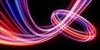 3d render. Abstract neon background of glowing lines. Fantastic wallpaper