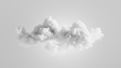 Sticker - 3d render. white cloud. minimalist wallpaper. isolated design element