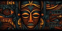 African Tribal Pattern Background