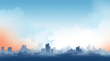 Vibrant And Expressive City Silhouette Illustration Showcasing A Modern City