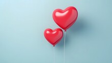 Two Heart Shaped Balloons