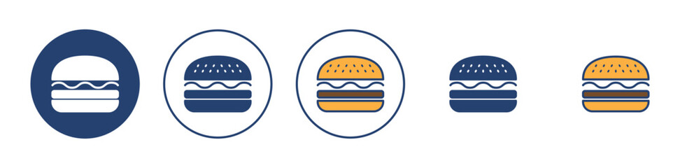 Wall Mural - Burger icon vector. burger sign and symbol. hamburger