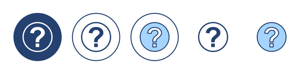 Sticker - Question icon vector. question mark sign and symbol