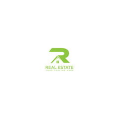 Poster - Real Estate R Letter Logo Template Illustration Design.