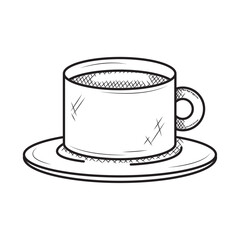 Canvas Print - coffee cup draw icon