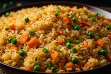 Fried rice with vegetables and egg