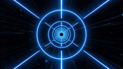 Wall Mural - VJ abstract light event particles concert intro game edm music stage party openers titles led neon tunnel background