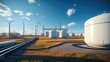 Hydrogen energy storage gas tank for clean electricity solar and wind turbine, Clean energy, Future electrical production.