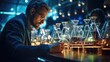 © visoot - Chemical engineer conducting experiments in a laboratory, Chemical research.