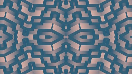 Fototapete - Background with pattern of rectangular shapes. 3d rendering loop animation 4K