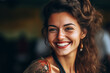 Beautiful smiling young Romani woman