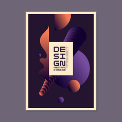 Poster - A template to use in your design. A composition of geometric shapes. Abstract background. Modern poster.
