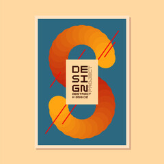 Poster - A template to use in your design. A composition of geometric shapes. Abstract background. Modern poster.