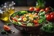 healthy salad with ingredients beneficial for pregnancy