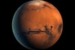 Scientific rendering of Mars. Generative AI