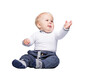 © Photocreo Bednarek - Toddler, a boy reaching his hand. Isolated on transparent white background