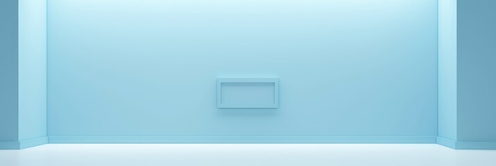 Wall Mural - minimal light blue background with copy-space, product presentation concept, Generative ai