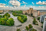Fototapeta  - Kharkiv, Ukraine 2023. National University of Kharkiv at Freedom Square.