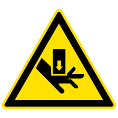 Wall Mural - Crush and cut hazard warning sign and labels Moving parts can crush and cut. Follow lockout procedure before servicing.  Do not operate with guard removed.