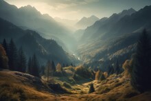 A Breathtaking Mountain Valley Landscape