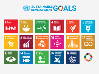 sustainable development goals vector illustration. icons for sustainable development goals.