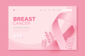 Wall Mural - 2023-320-vector-banner-breast-cancer-ribbon-pink-webside-07