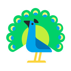 Wall Mural - Peacock - Vector Emoji
