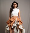 Indian Runway Sensation Showcasing Avant-Garde Haute Couture in Confident Pose on Social Media