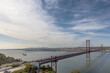 Famous Portuguese bridge, known as the 25th of April bridge.