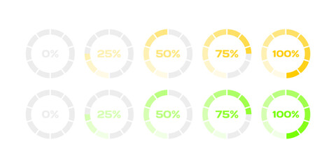 Poster - Loading icons. Flat, color, loading icons, circular loading. Vector icons