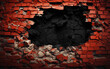 © Aleksandr - Hole in the red brick wall
